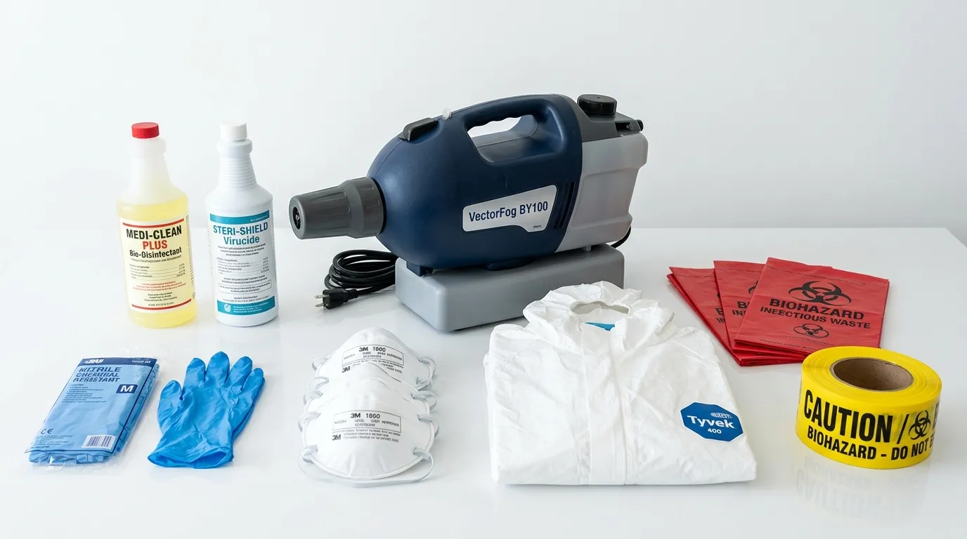 Professional biohazard remediation crew working in Quakertown